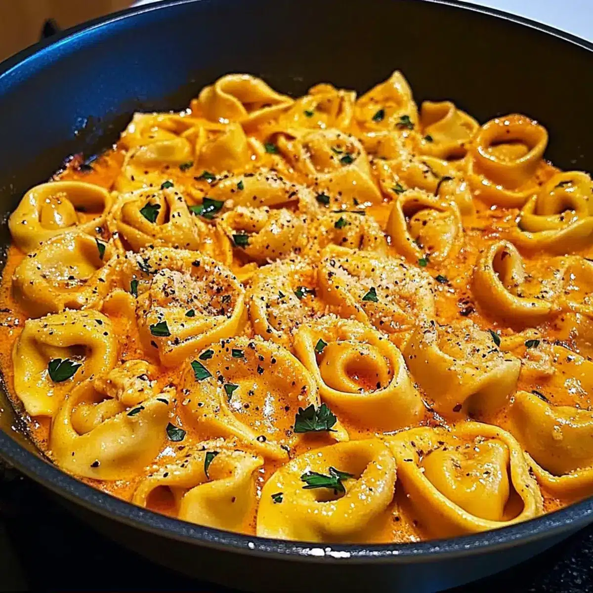 Spicy Garlic Butter Chicken Tortellini