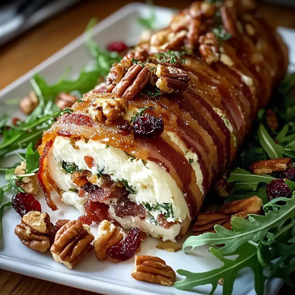 Million Dollar Bacon Goat Cheese Appetizer Log