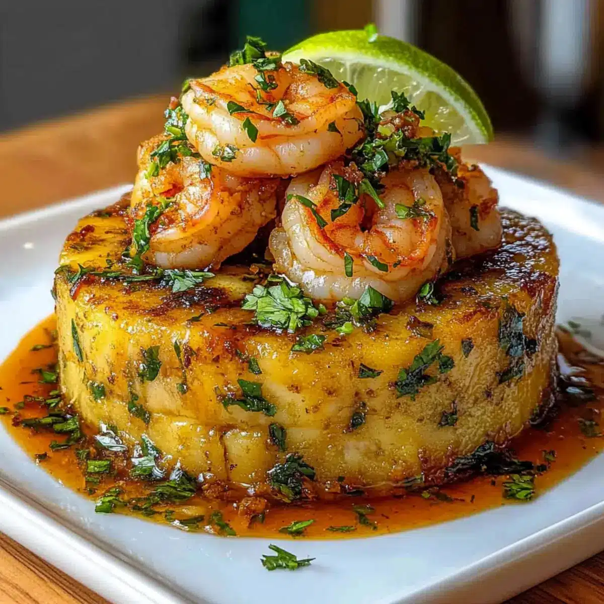 Garlic Shrimp Mofongo