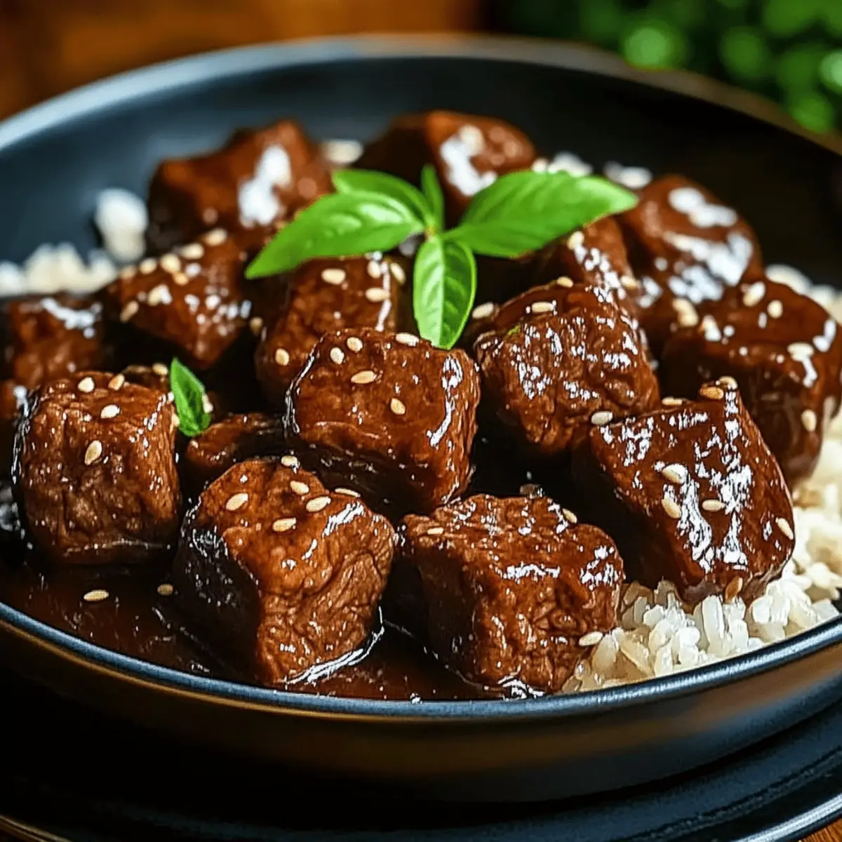 Honey Garlic Beef Cubes