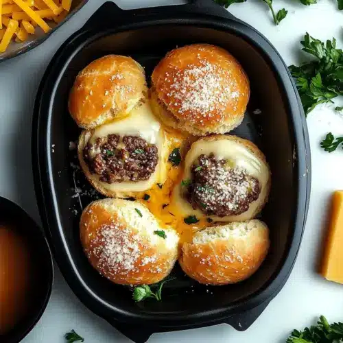 Garlic Parmesan Cheeseburger Bombs