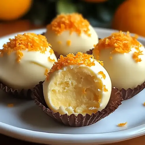 No Bake Orange Creamsicle Truffles