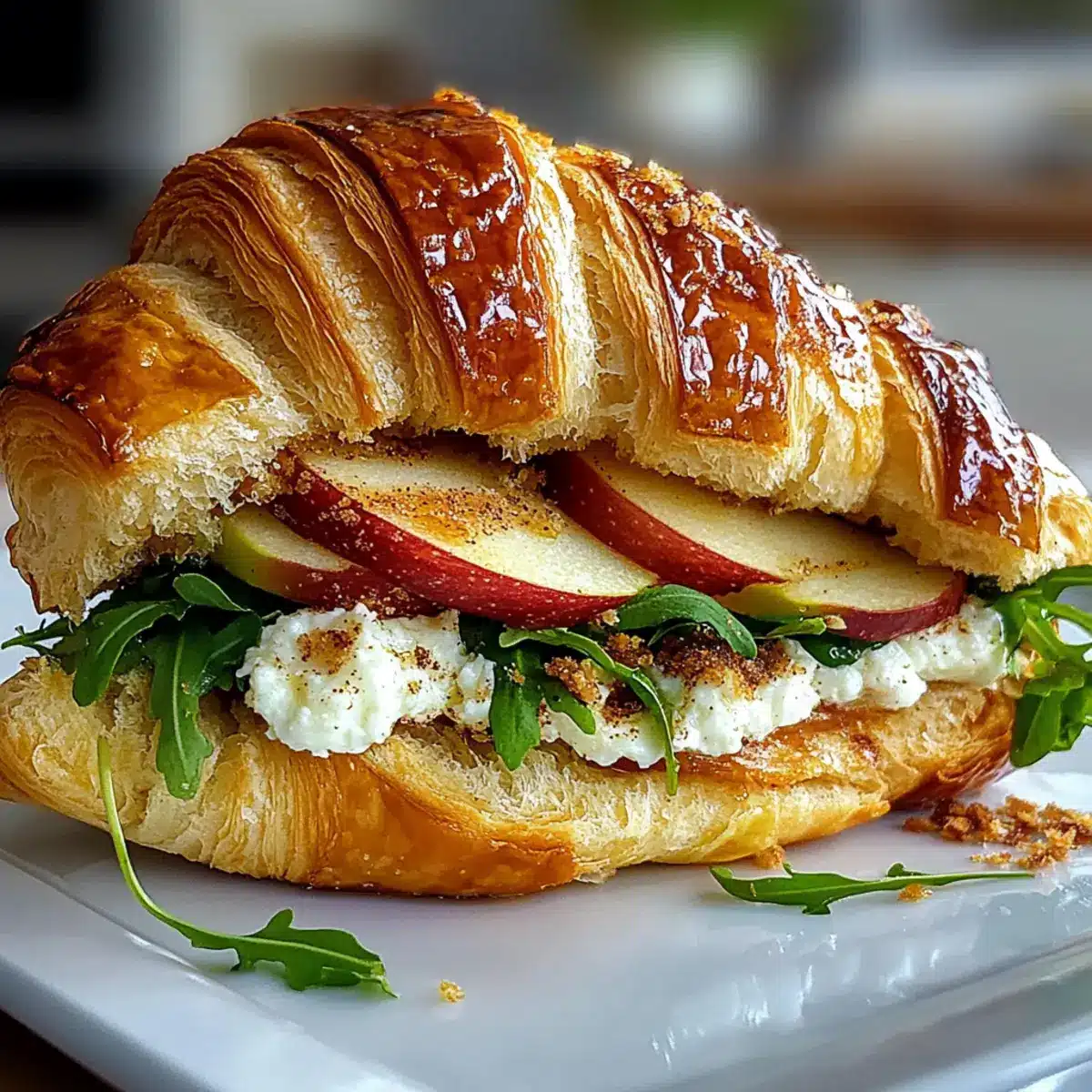 Apple & Goat Cheese Croissant Sandwich
