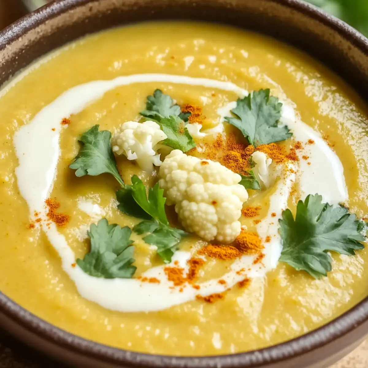 Cauliflower Soup With Turmeric