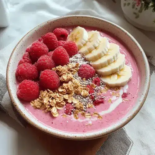 Pink Raspberry Smoothie Bowl