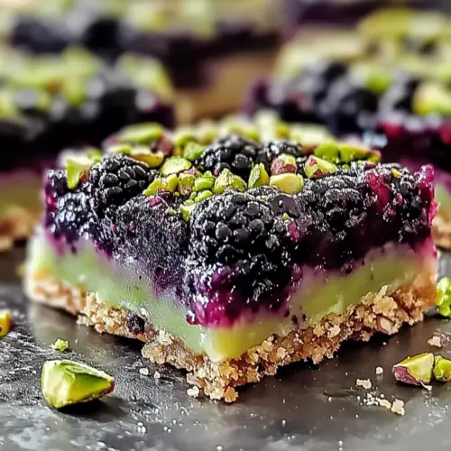 Blackberry Pistachio Dream Bars