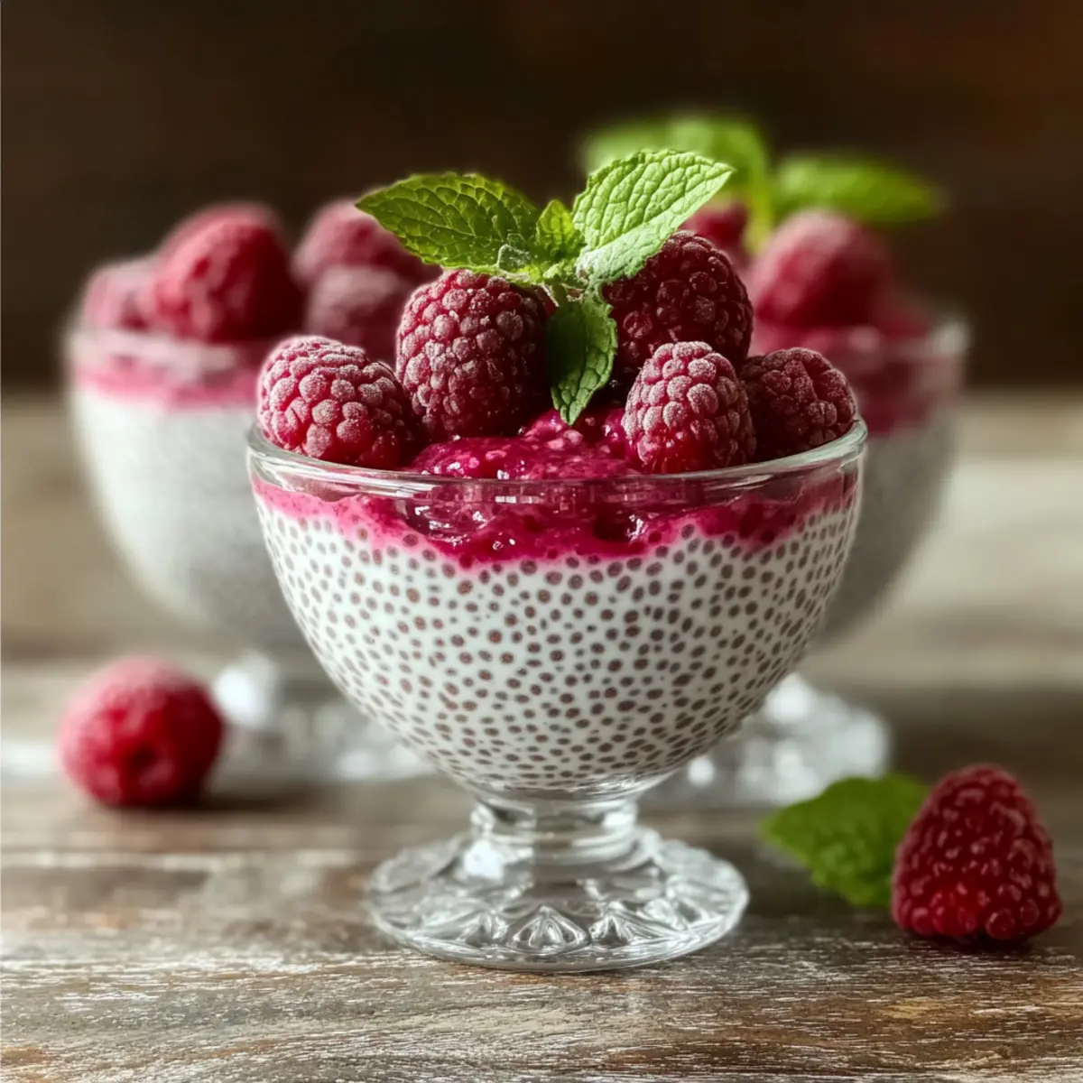 Vanilla Raspberry Chia Pudding