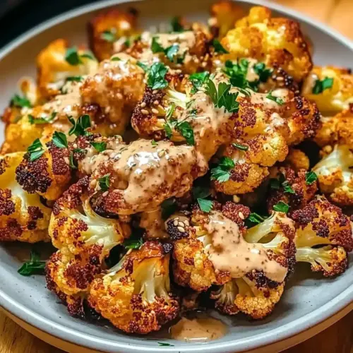 Moroccan Cauliflower with Tahini-Honey