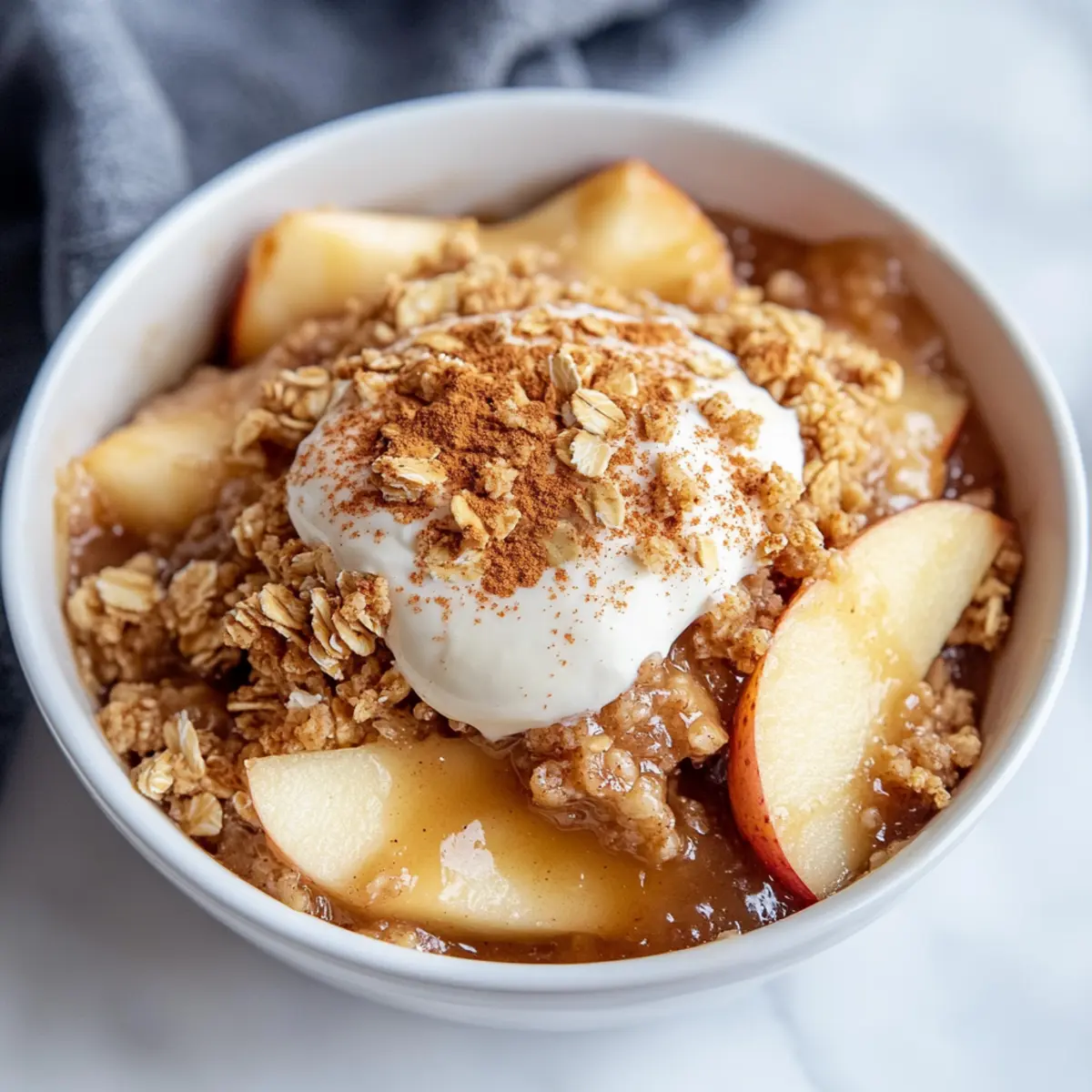 Healthy High Protein Apple Crisp