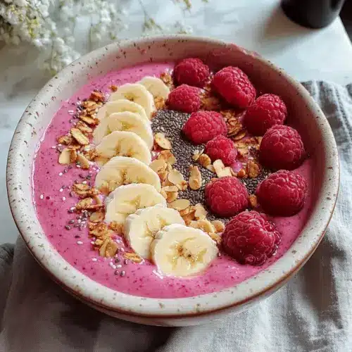 Pink Raspberry Smoothie Bowl