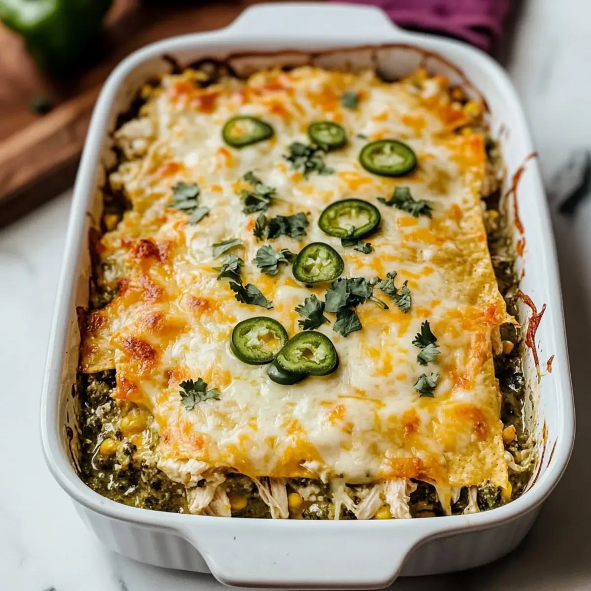 Salsa Verde Chicken Casserole