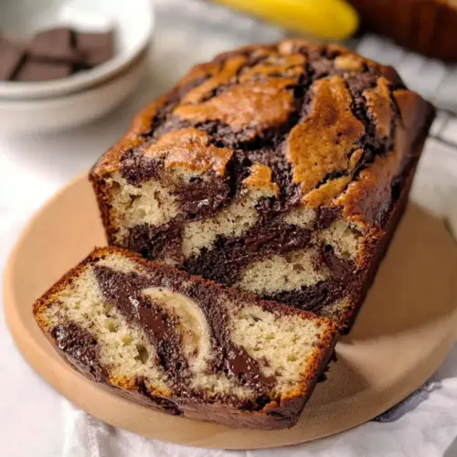 Chocolate Marbled Banana Bread