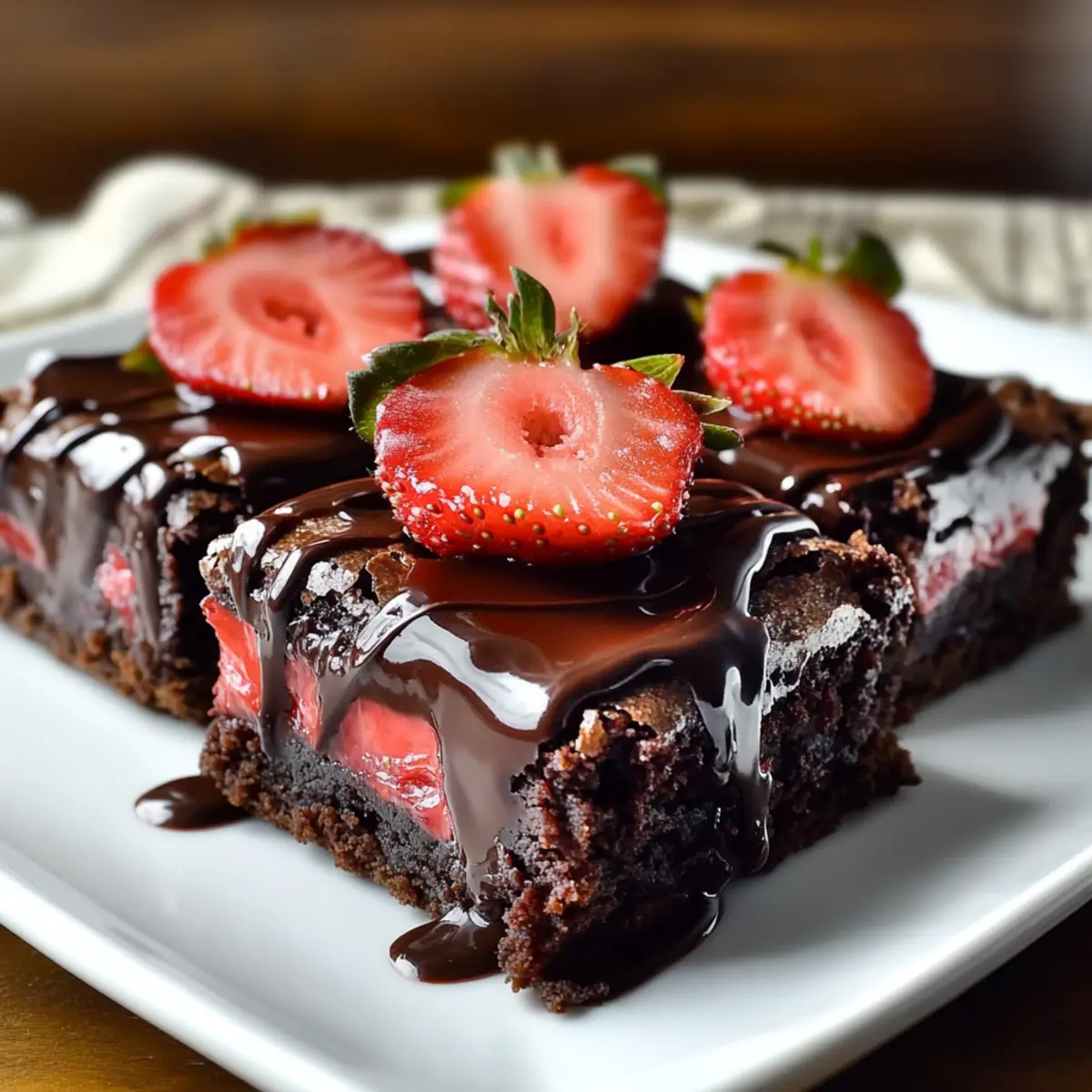 Chocolate Covered Strawberry Brownies