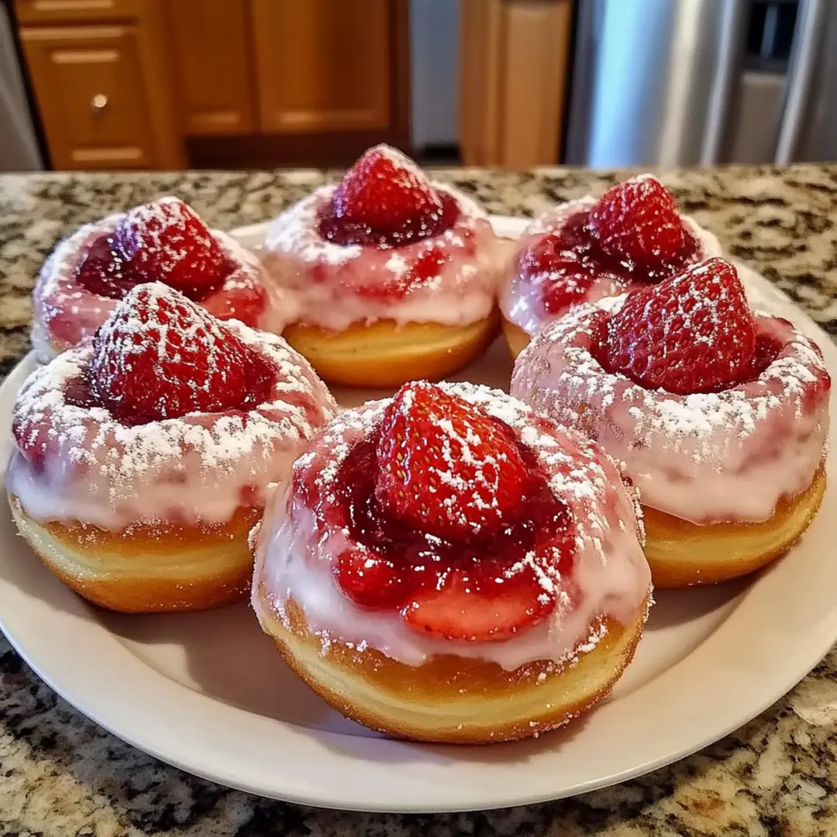 Strawberry Cheesecake Stuffed Donuts