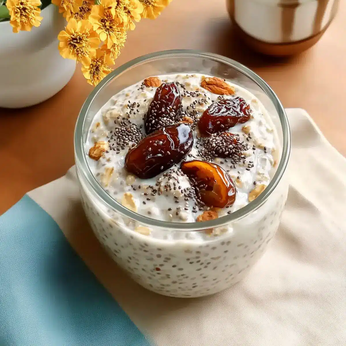 Date Overnight Oats with Chia Seeds