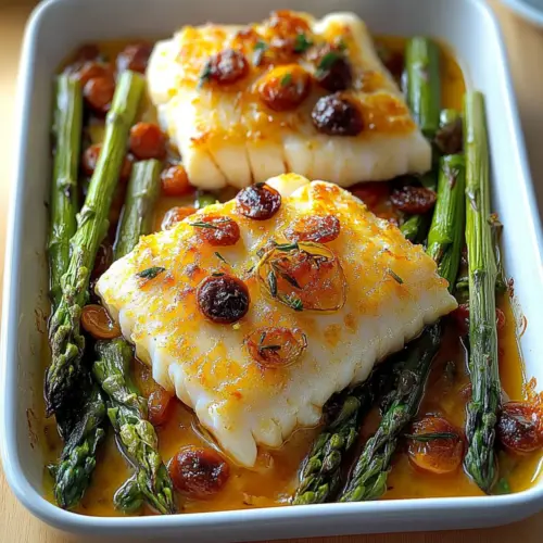 Cod and Asparagus Bake