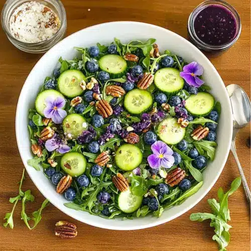 Blueberry Arugula Herb Salad