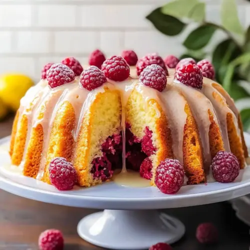 Lemon Raspberry Bundt Cake