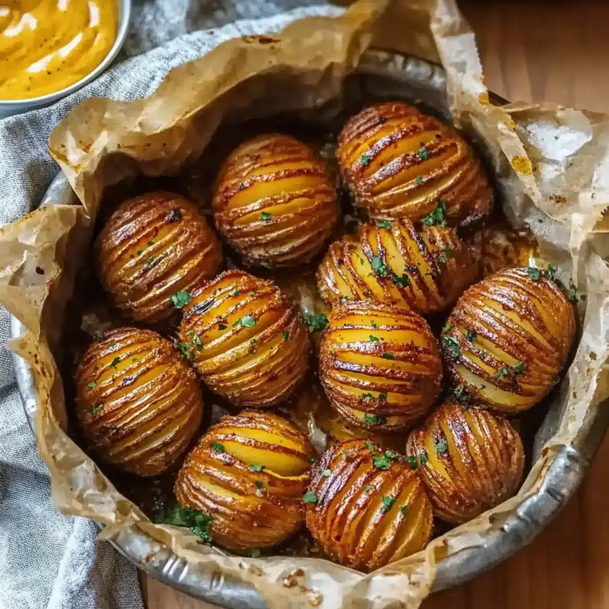 Mini Hasselback Potatoes